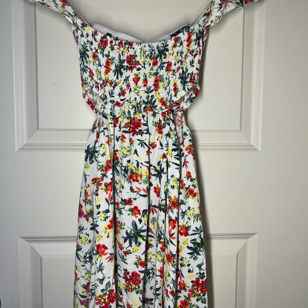 Vibrant Floral Smocked Dress